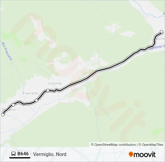 B646 Bus Line Map