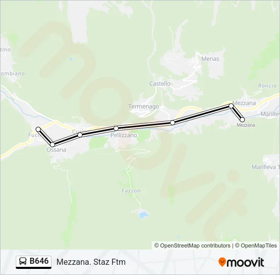 B646 Bus Line Map