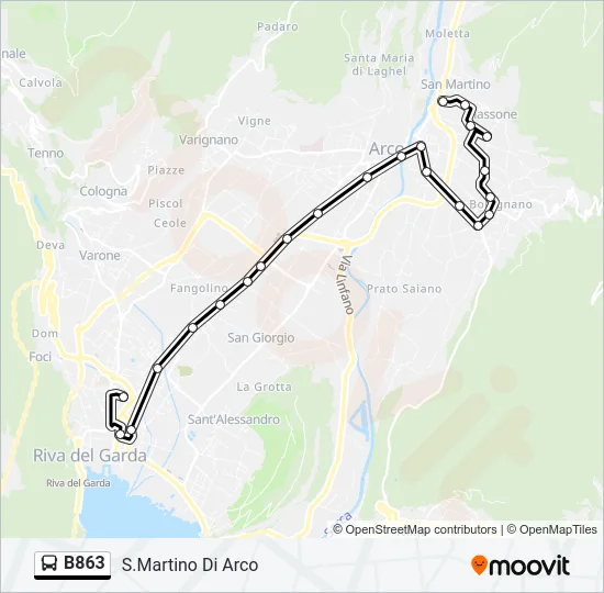 B863 Bus Line Map