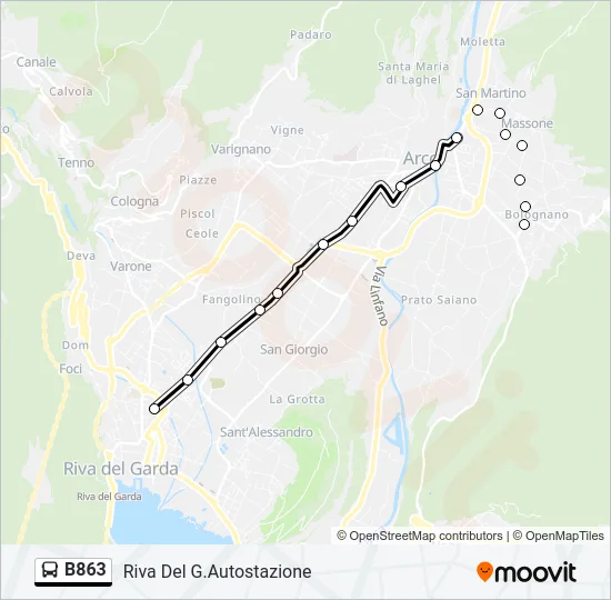 B863 Bus Line Map