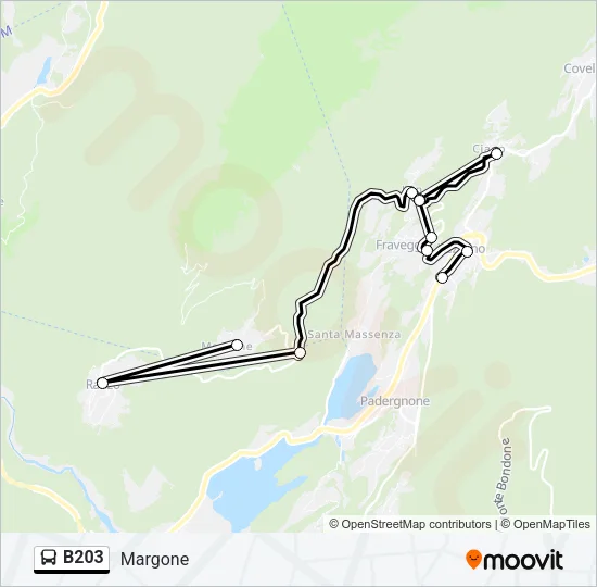 B203 Bus Line Map