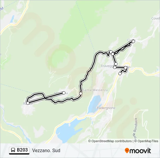 B203 Bus Line Map