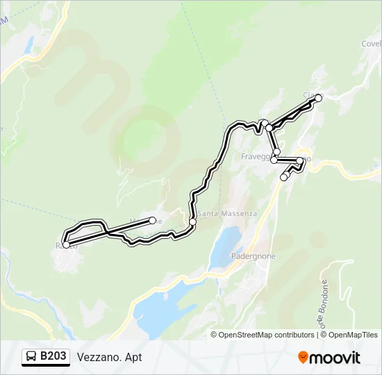 B203 Bus Line Map