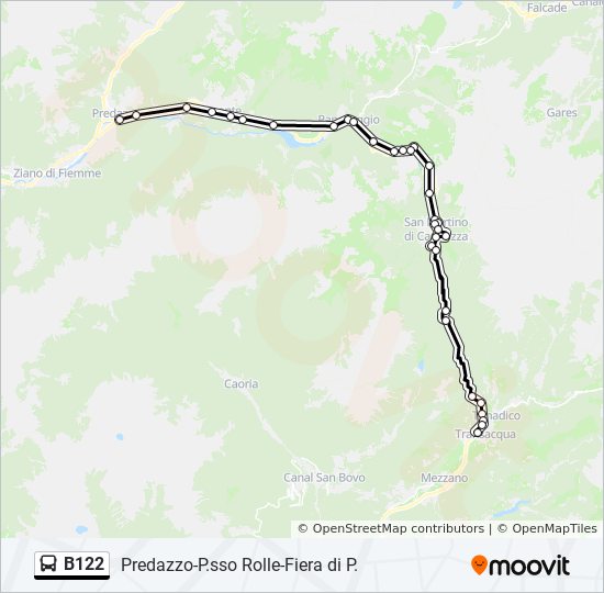 B122 bus Line Map