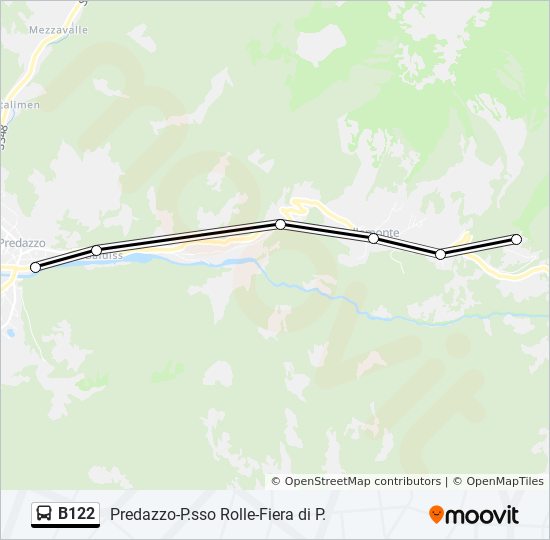 B122 bus Line Map