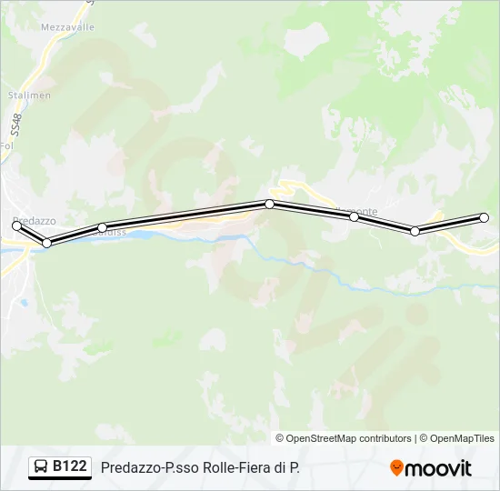 B122 Bus Line Map
