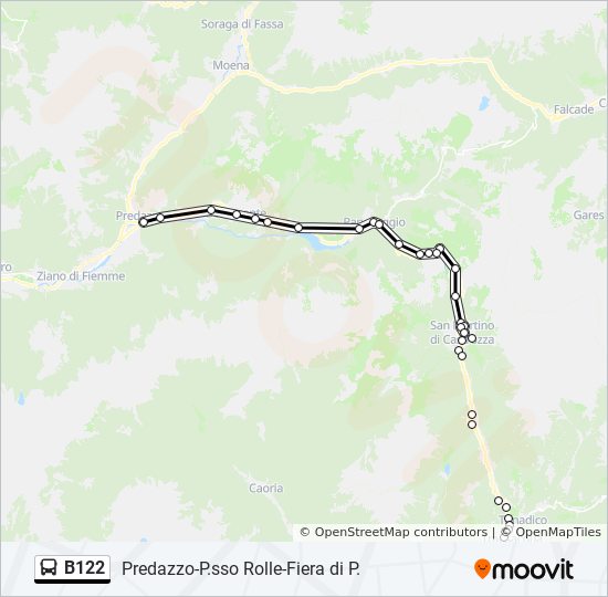 B122 bus Line Map