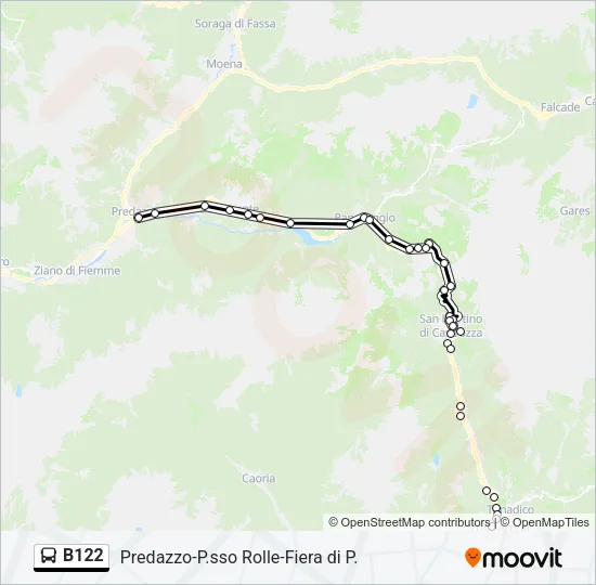 B122 Bus Line Map