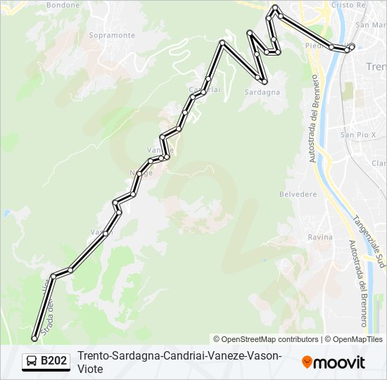 B202 bus Line Map