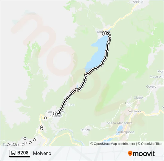 B208 Bus Line Map