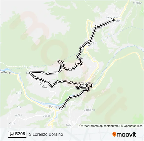 B208 Bus Line Map