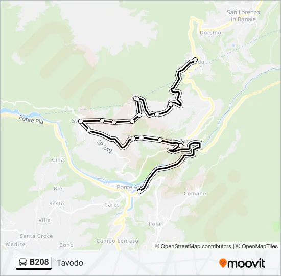 B208 Bus Line Map