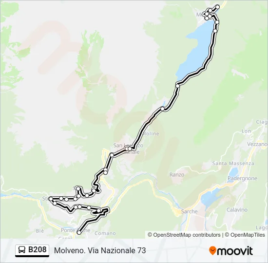 B208 Bus Line Map