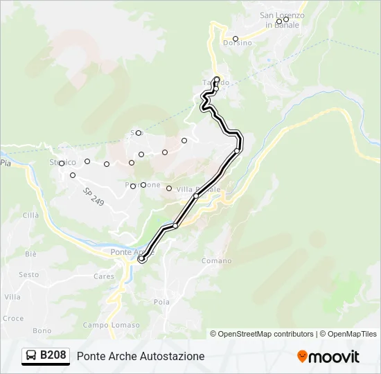 B208 Bus Line Map