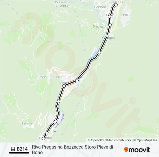 B214 Bus Line Map