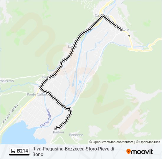 B214 bus Line Map