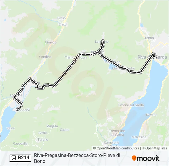 B214 Bus Line Map