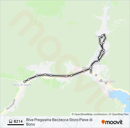 B214 Bus Line Map