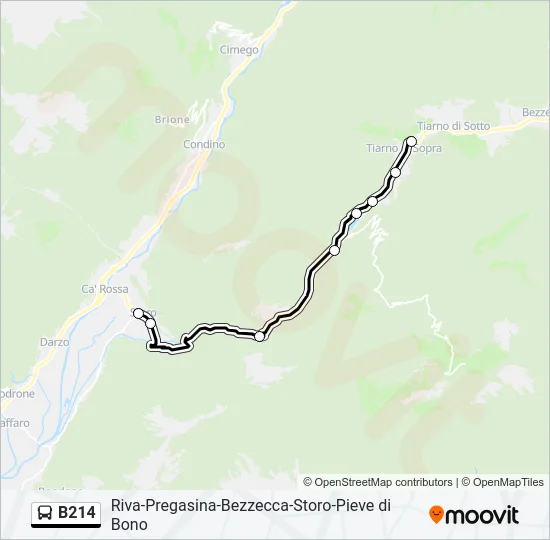 B214 Bus Line Map
