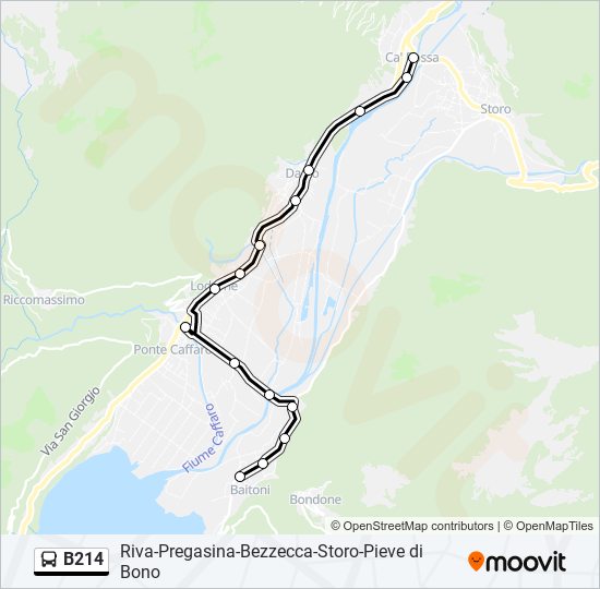 B214 bus Line Map