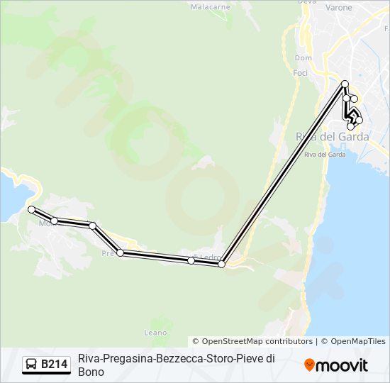 B214 bus Line Map