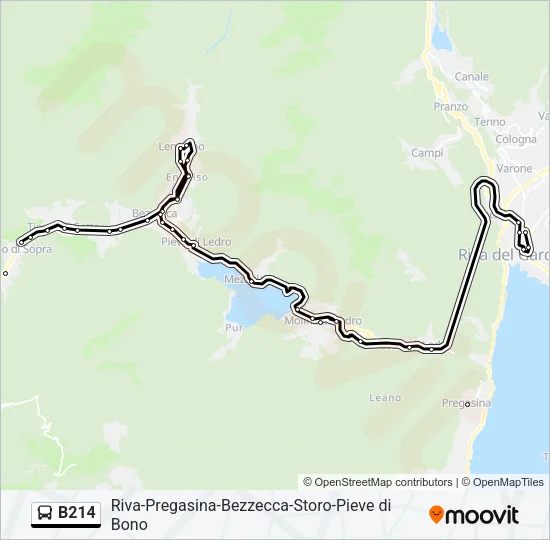 B214 Bus Line Map
