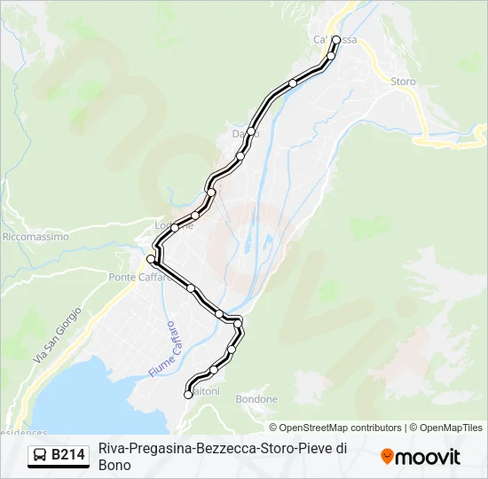 B214 Bus Line Map