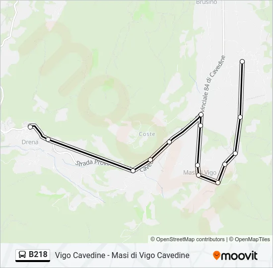 B218 Bus Line Map