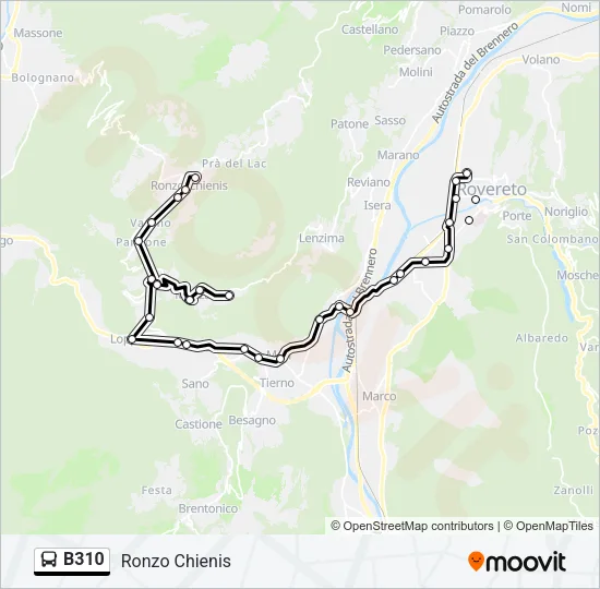 B310 Bus Line Map