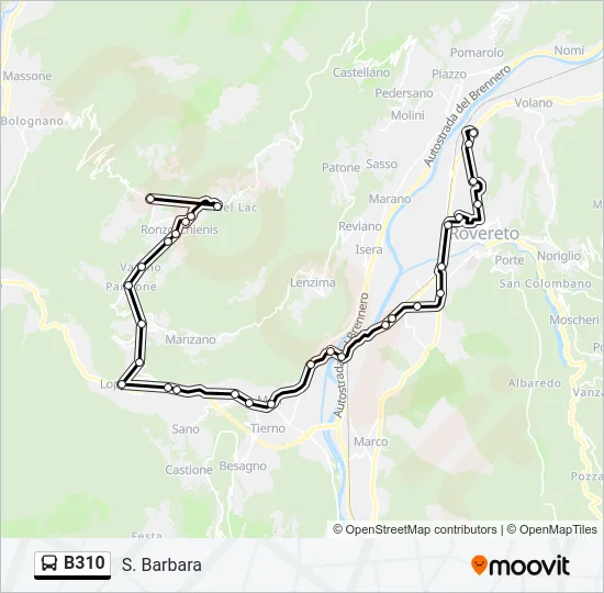 B310 Bus Line Map