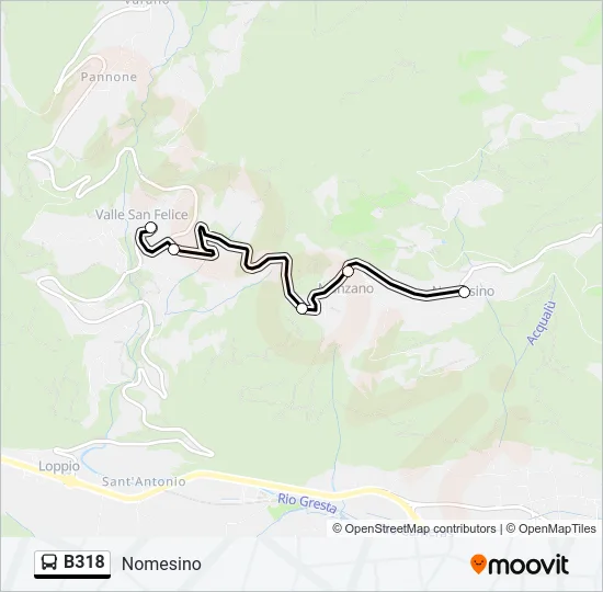 B318 Bus Line Map