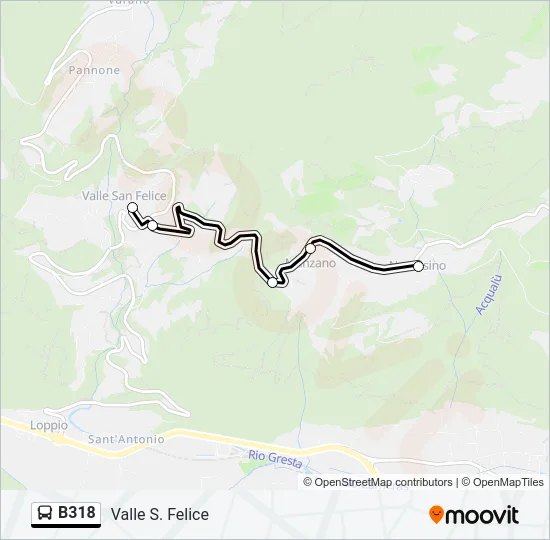 B318 Bus Line Map