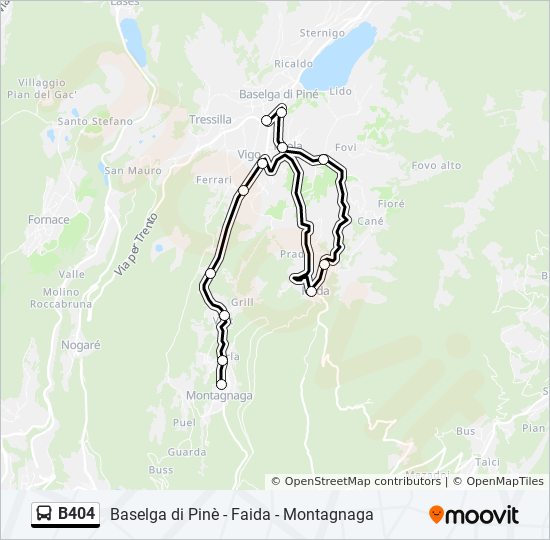 B404 bus Line Map