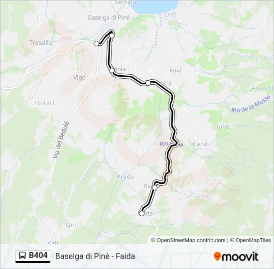 B404 Bus Line Map