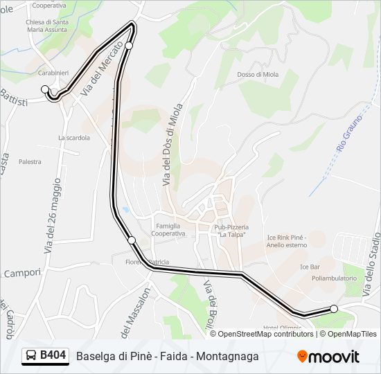 B404 bus Line Map