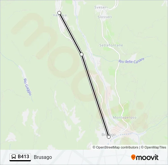 B413 Bus Line Map