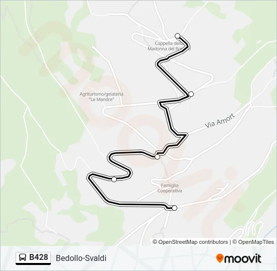 B428 Bus Line Map