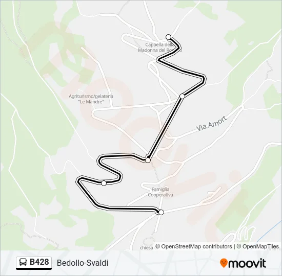 B428 Bus Line Map