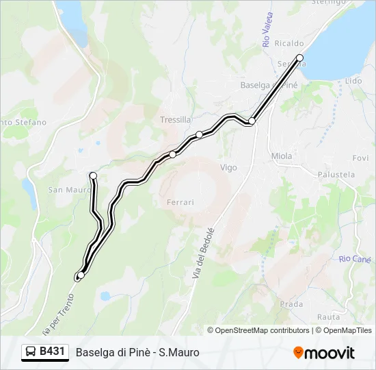 B431 Bus Line Map