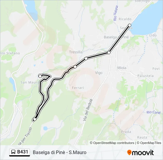 B431 Bus Line Map