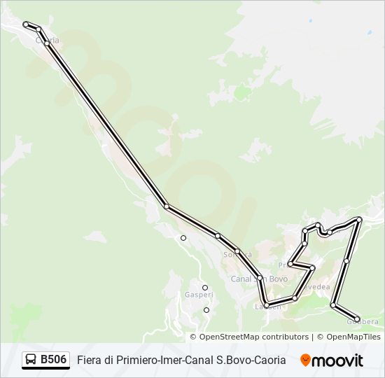 B506 bus Line Map