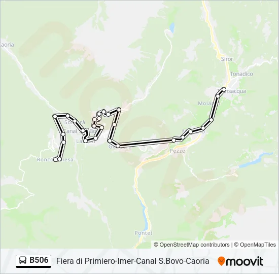 B506 Bus Line Map