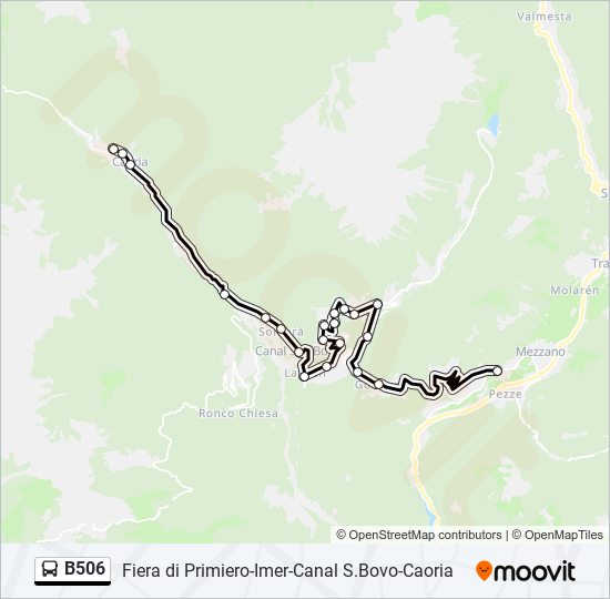 B506 bus Line Map