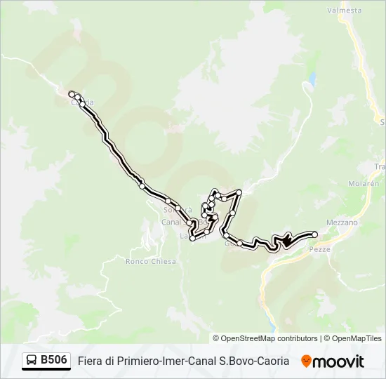 B506 Bus Line Map