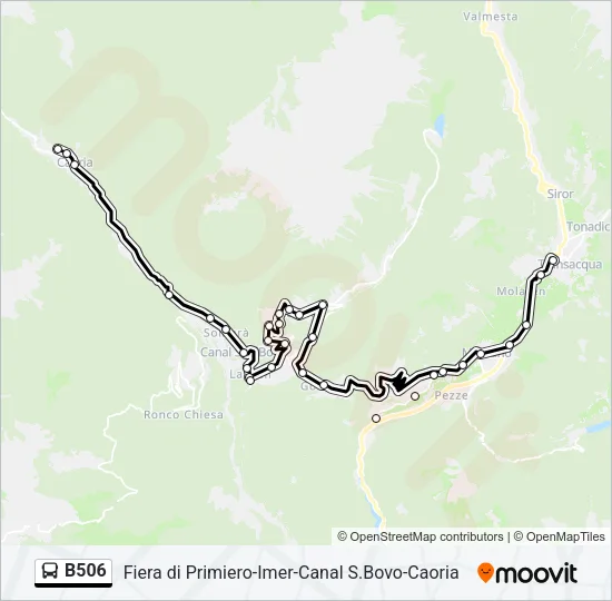 B506 Bus Line Map