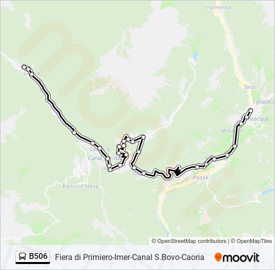 B506 bus Line Map