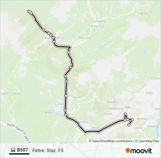 B507 Bus Line Map