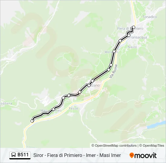 B511 Bus Line Map