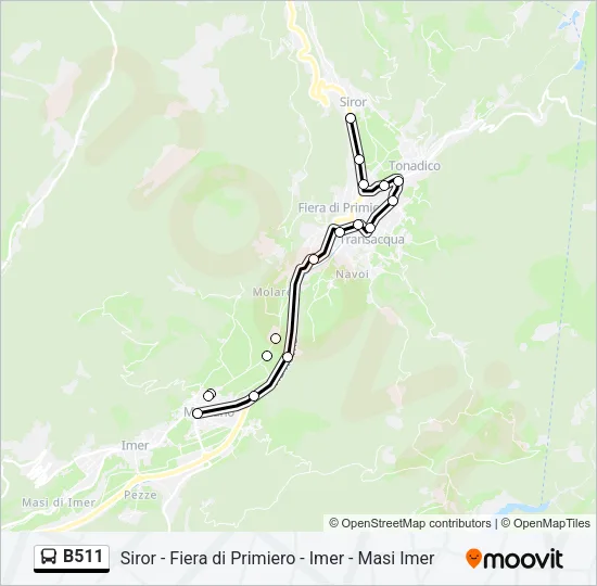 B511 Bus Line Map