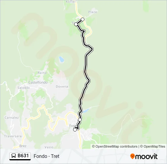 B631 Bus Line Map